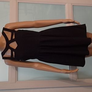 Sleeveless Cutout a line mini dress M